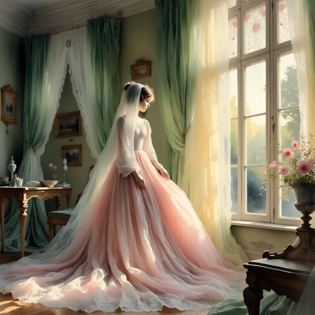 Enchanting Noblewoman in Soft Focus