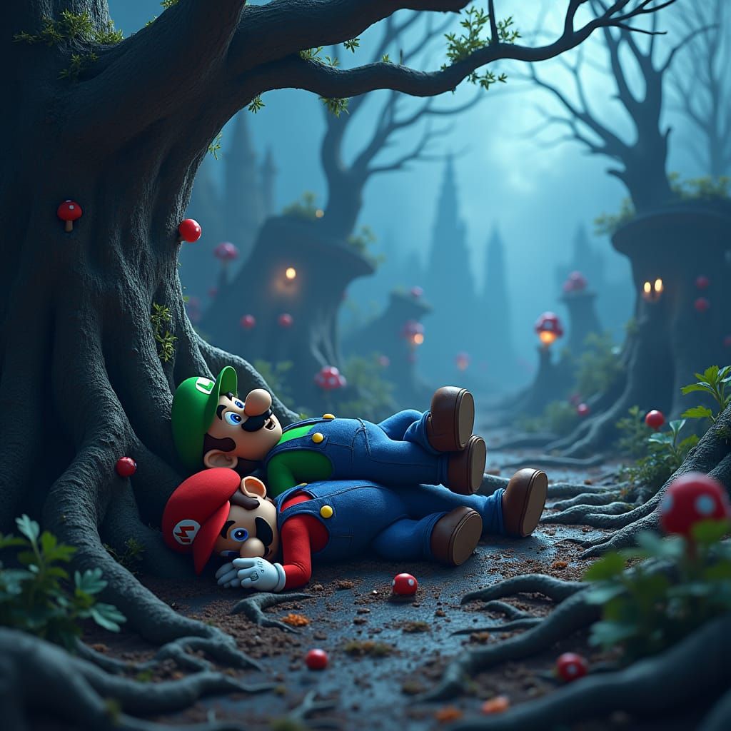 Eerie Dreamscape: The Death of Mario and Luigi
