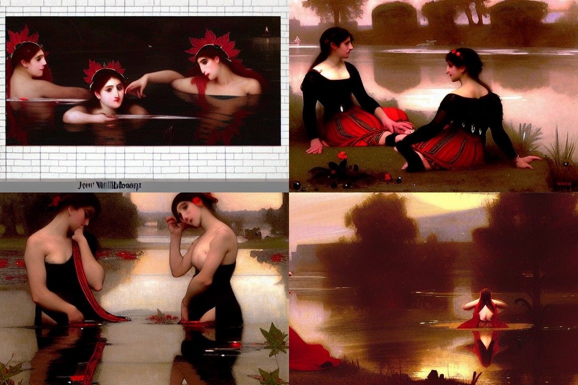 Nymphs Singing on the Thames in Academic Style