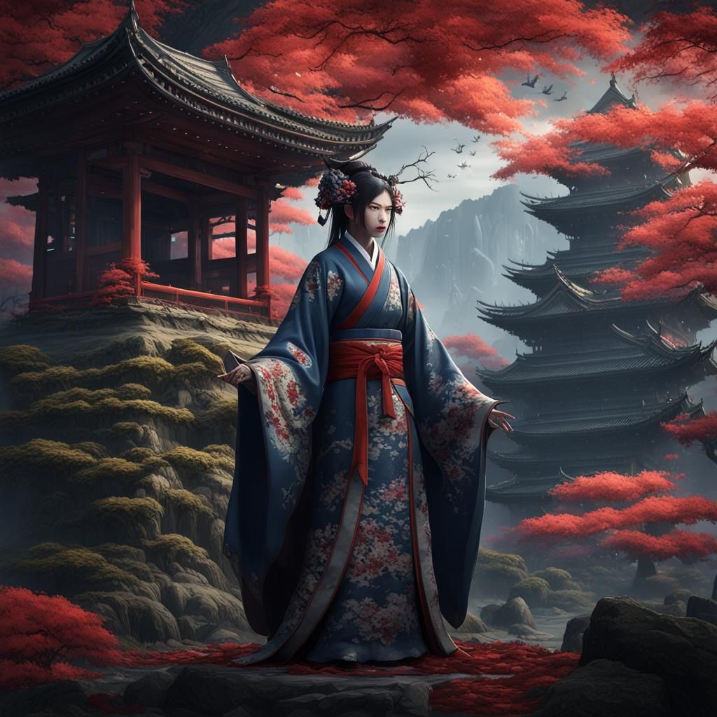 Izanami: Japanese Goddess of Death in Detailed Matte Paintin...