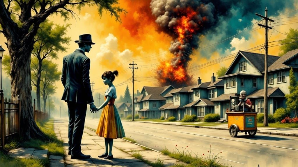 Sally Jane, of the Blue People, exclaimed, “Look, Blue Daddy...