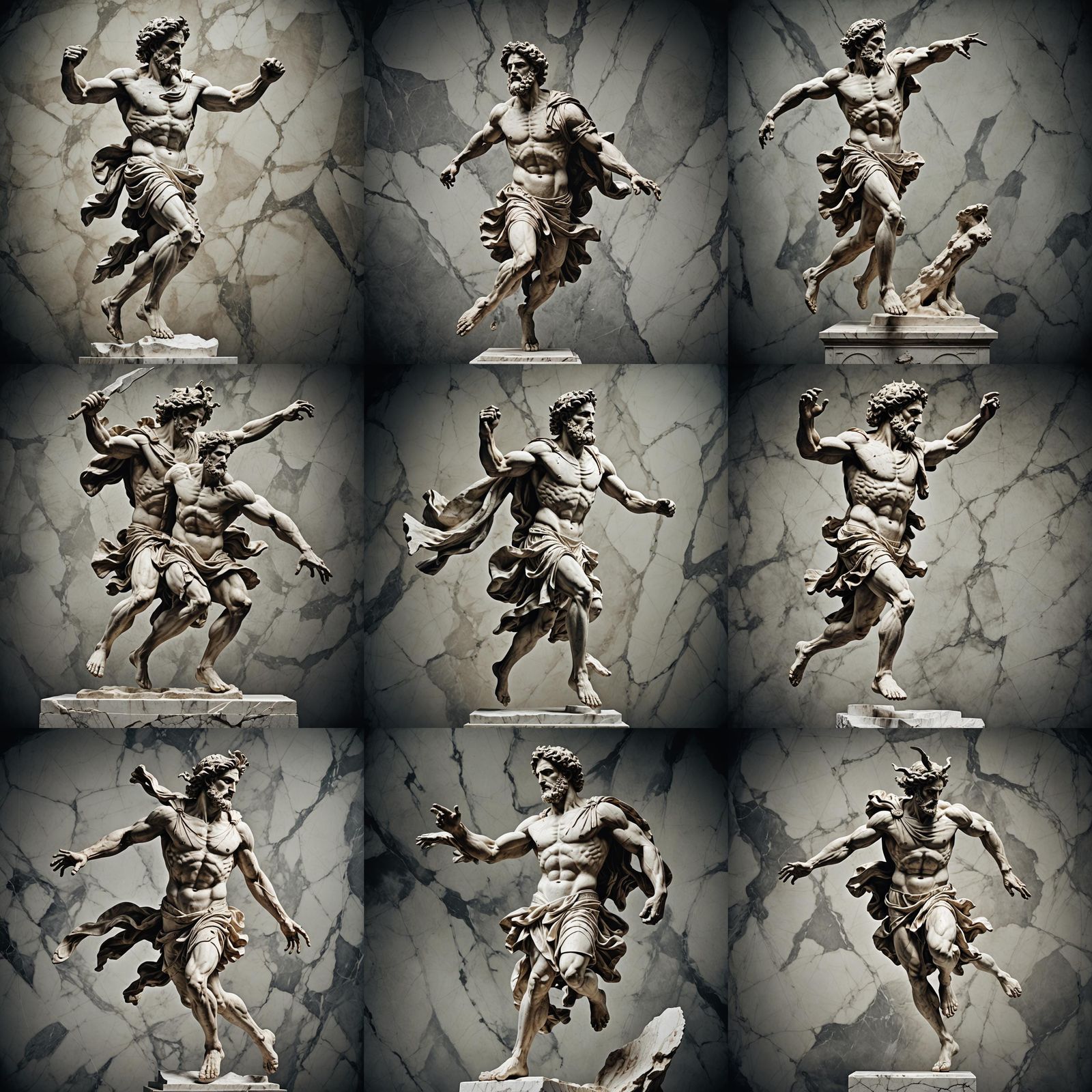 Epic White Marble Greek God Sculpture