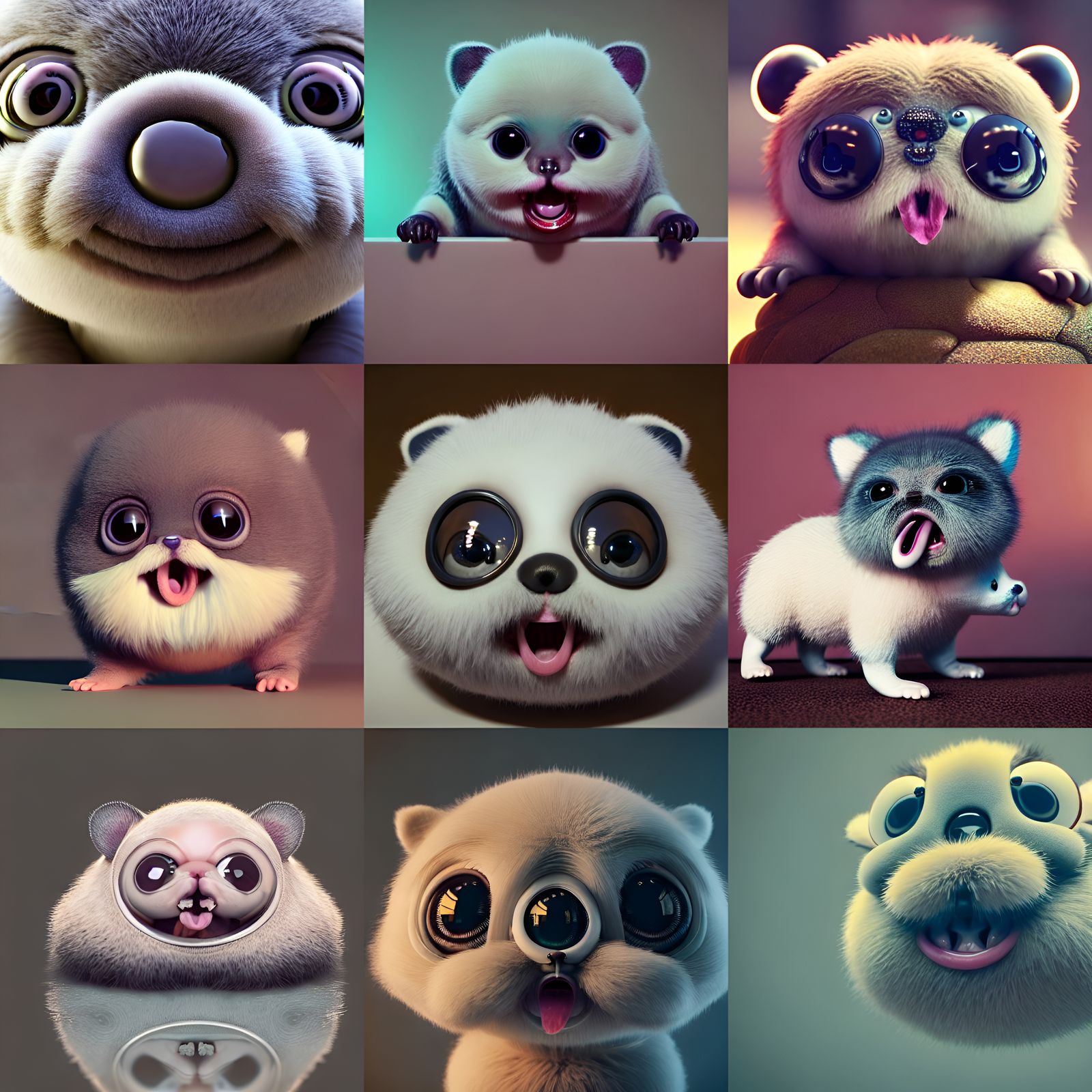 Adorable Chubby Animal with Big Eyes in 8K