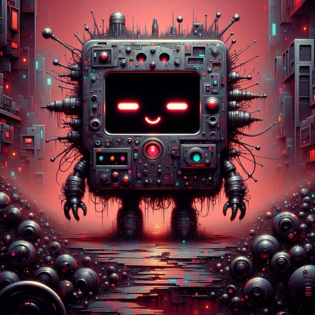 Colossus in a Haunting Urbanpunk Atmosphere