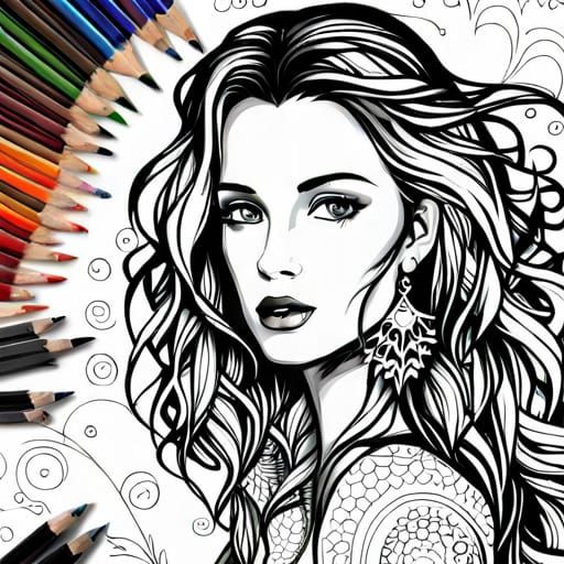 random coloring page