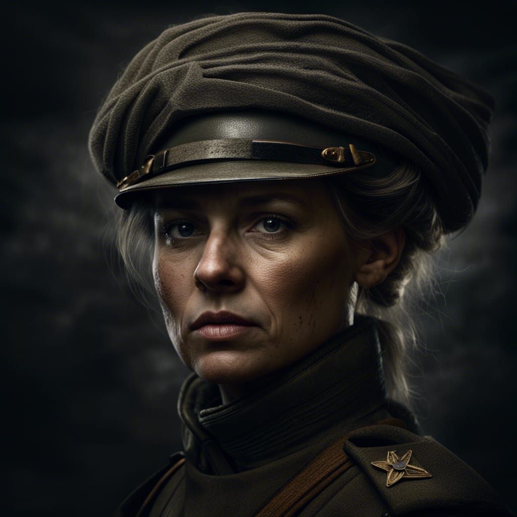 WWI Soldier Portrait in Rembrandt Style