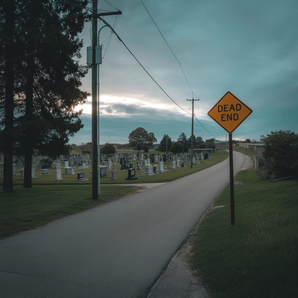 Dead End Street Leads to Cemetery