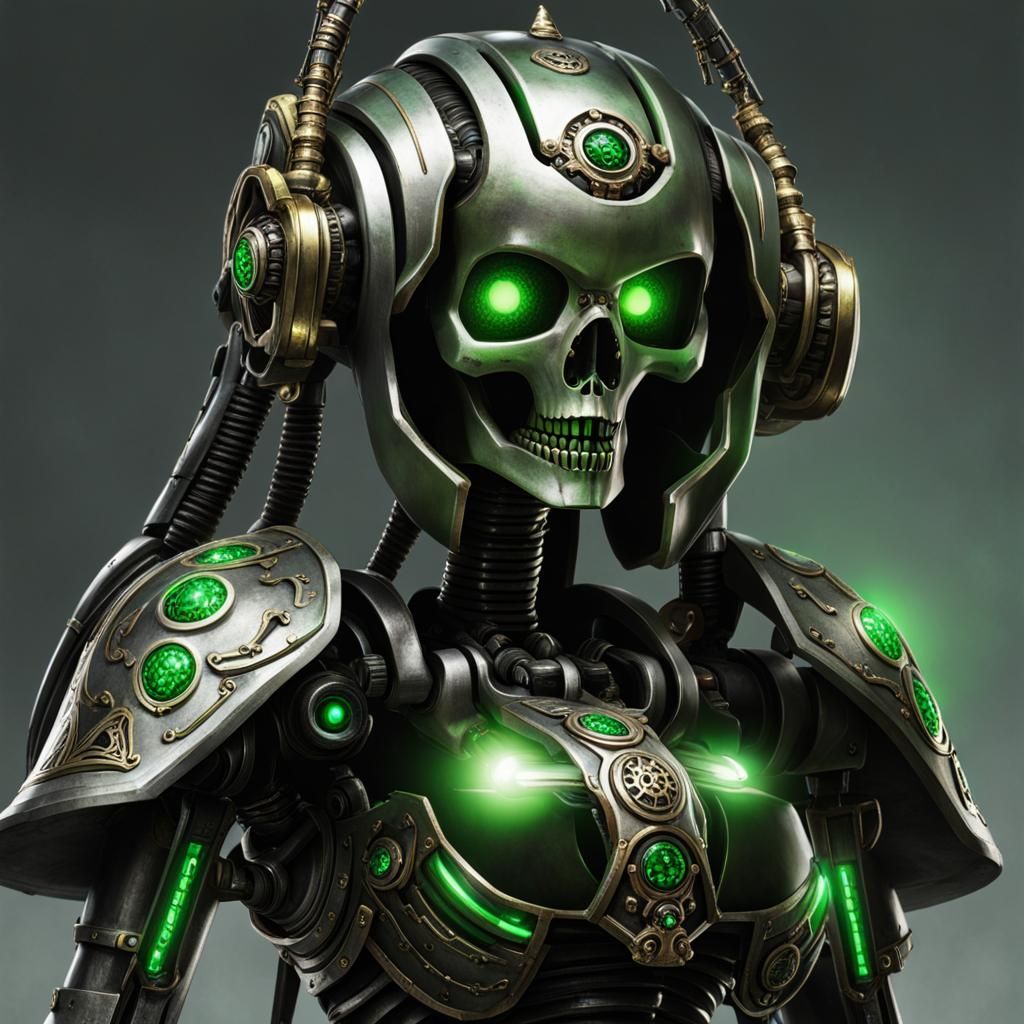 Female Necron Robot Illustration