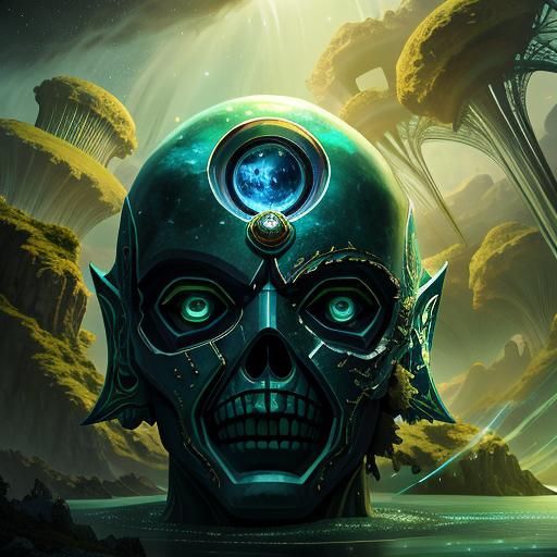 Epic Celestial Scene in Digital Matte Painting Style