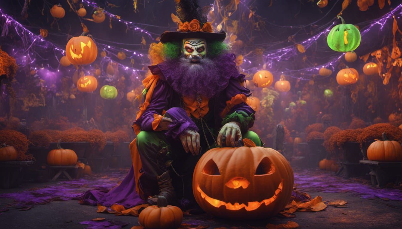 Halloween Carnival in Dark Fantasy Style