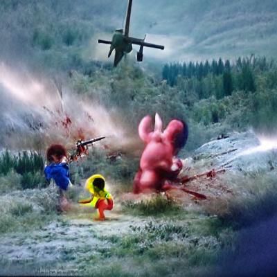 Unexpected Showdown: Rambo Versus the Teletubbies