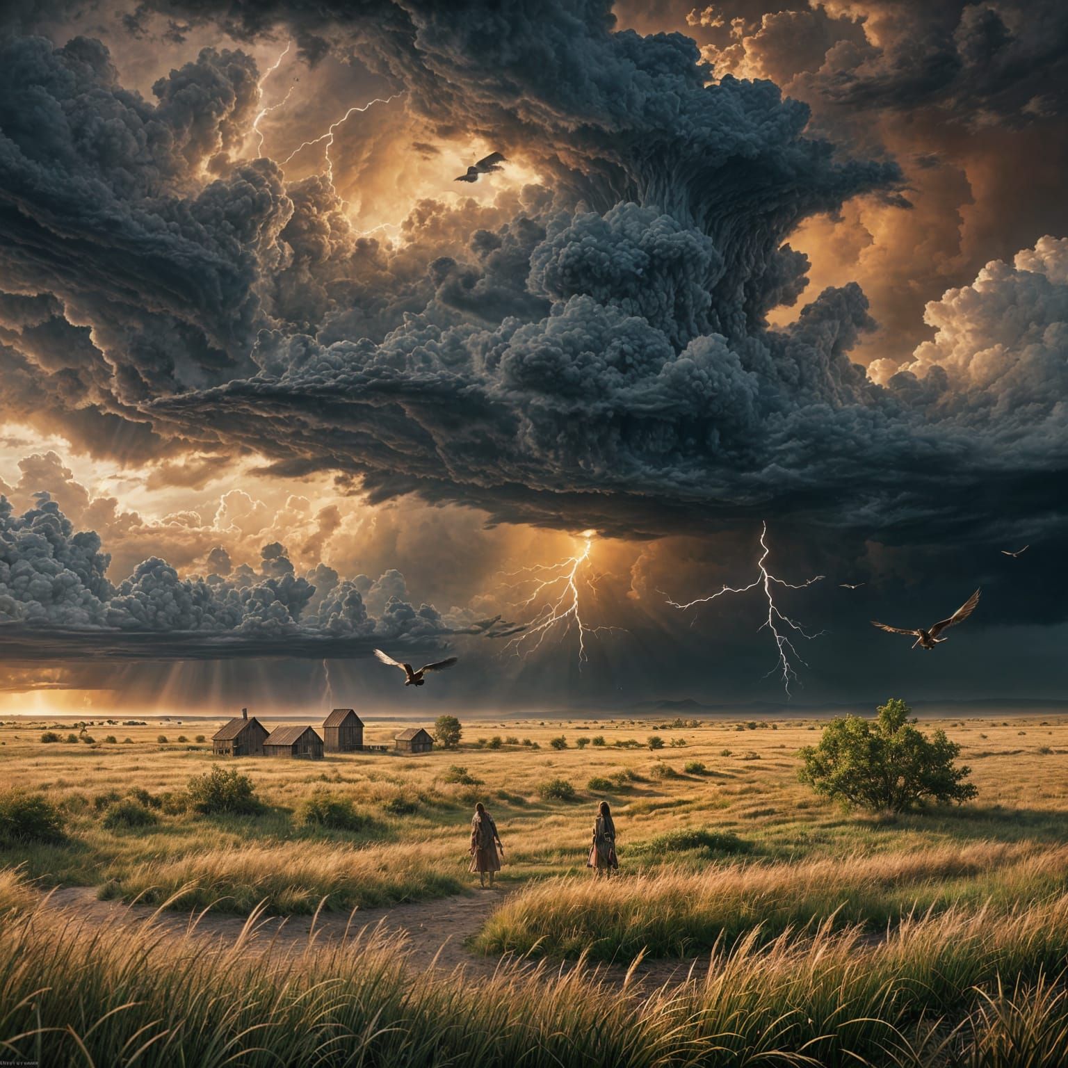 Kansas Storm with Shaman in Fantasy Concept Art