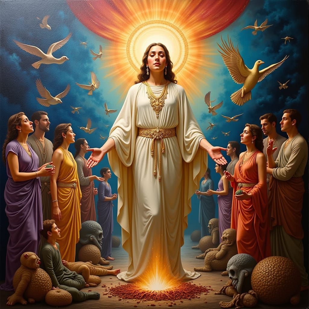 Masterpiece Painting of Beauty and Truth