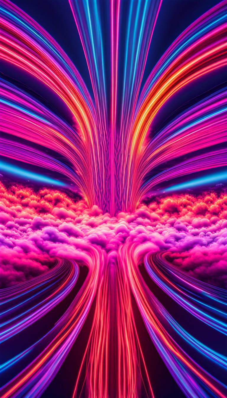 Abstract Optical Illusion: Anticipation in Art Nouveau Style