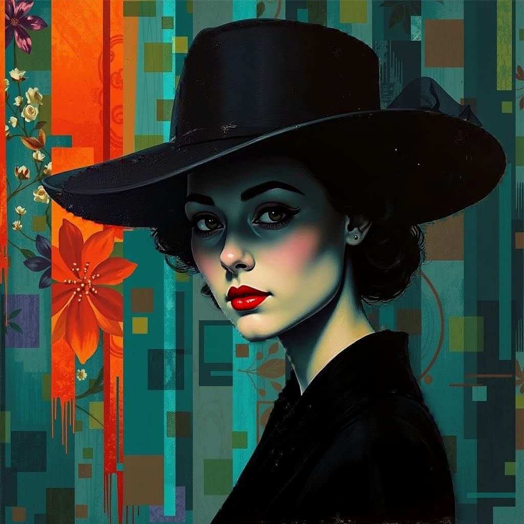 Vibrant Abstract Squares in Digital Glitch Style