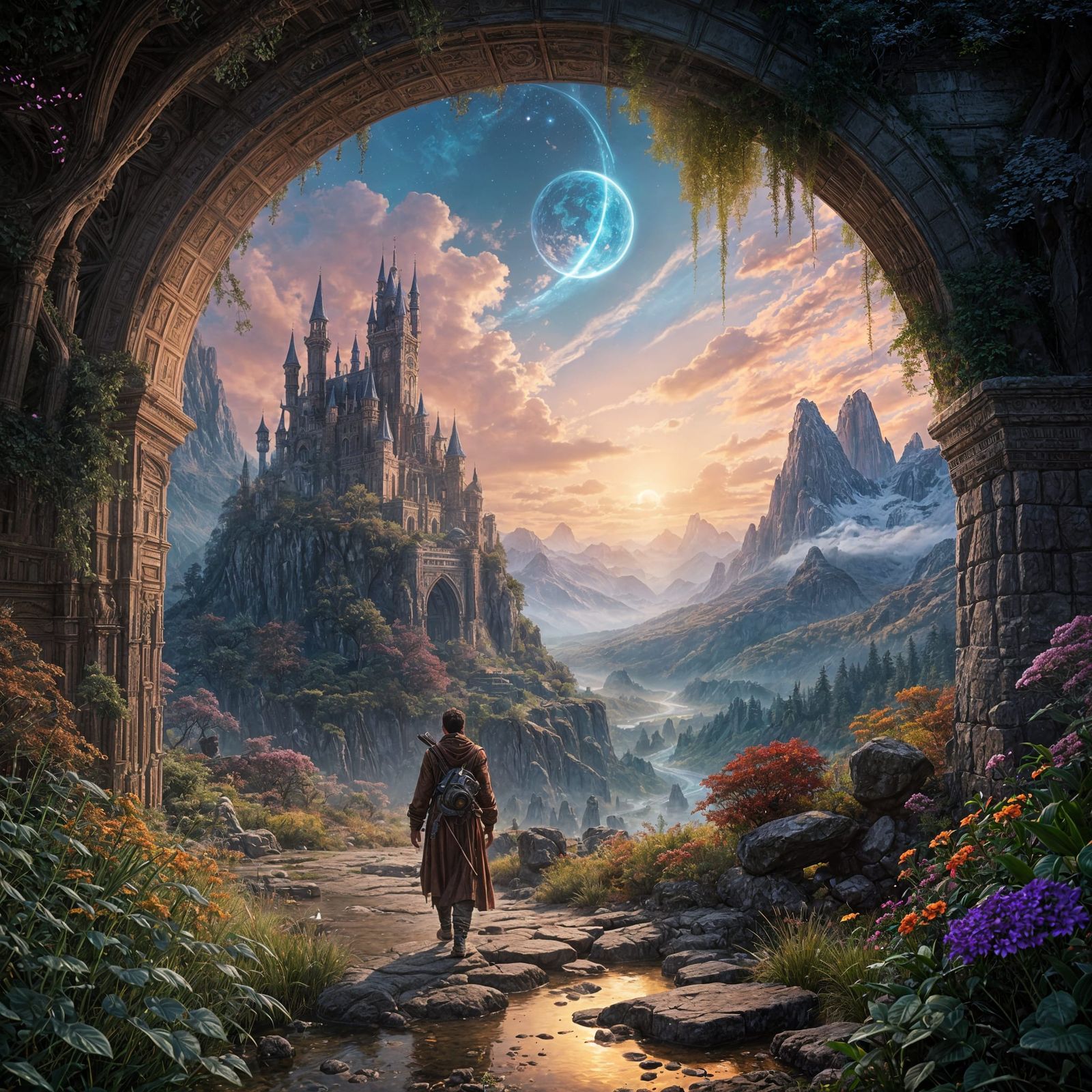 Interdimensional Odyssey in Vibrant Cosmic Realms