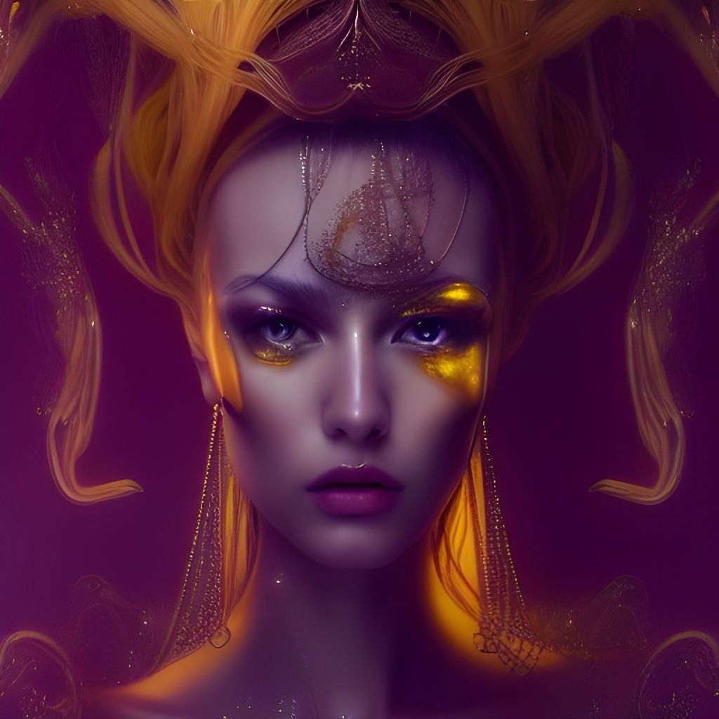 Opalescent Beauty in Ambient Yellow and Gold