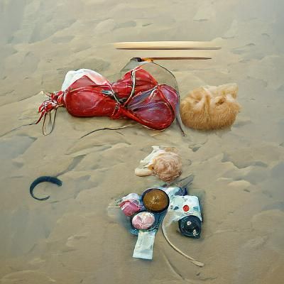 Geisha Doll Still Life in Oil Painting Style