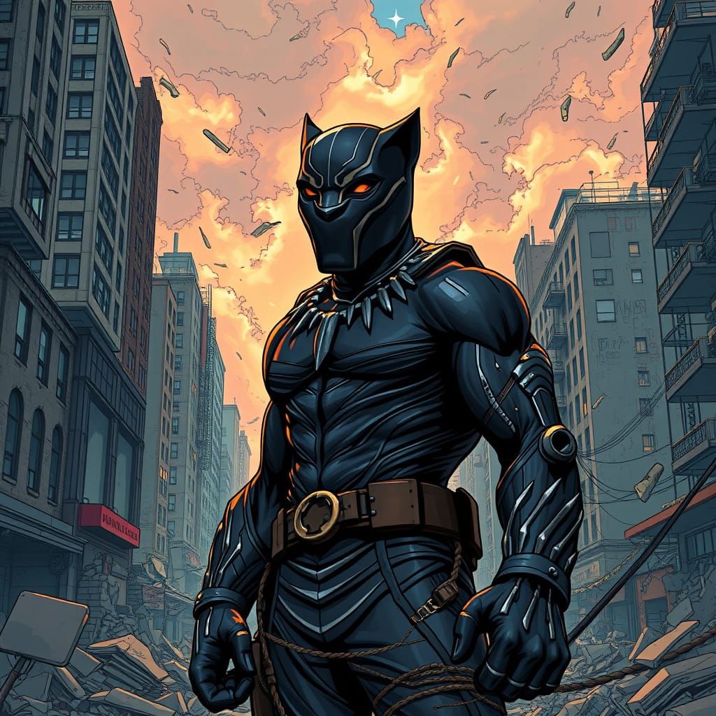 Post-Apocalyptic Black Panther in Hyper-Realistic Cinematic ...