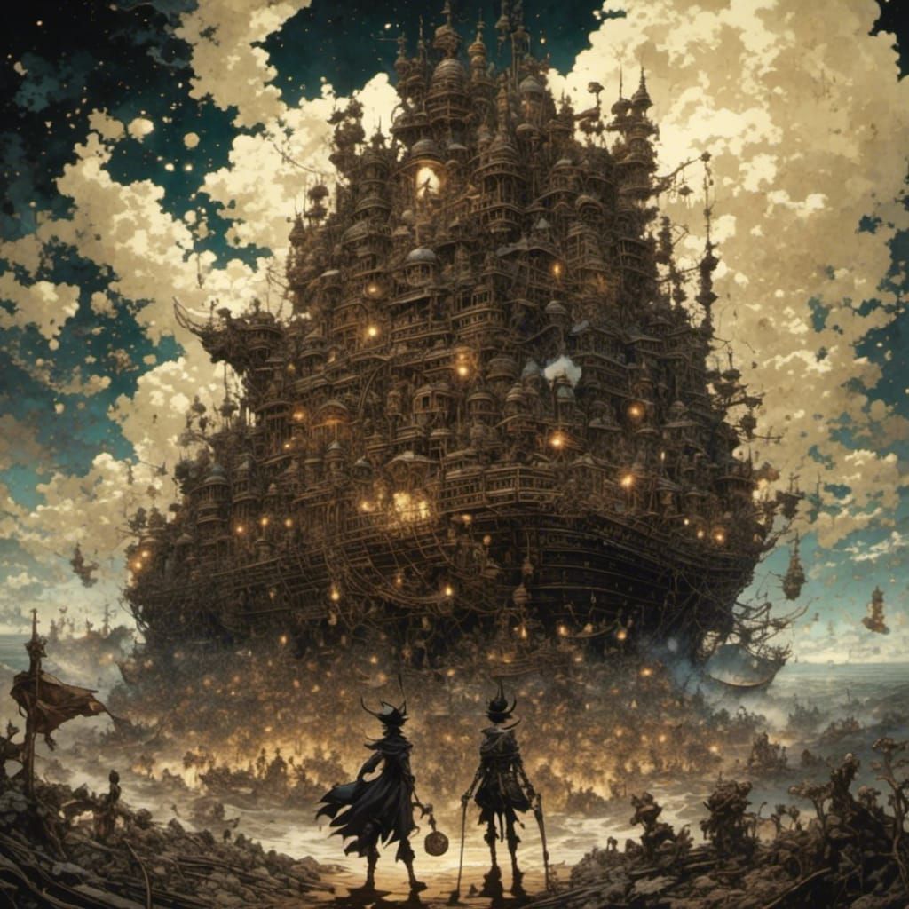 Boundless Dao in Dark Anime Fantasy Style