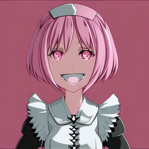 Anime Rubber Maid with Pink Hair