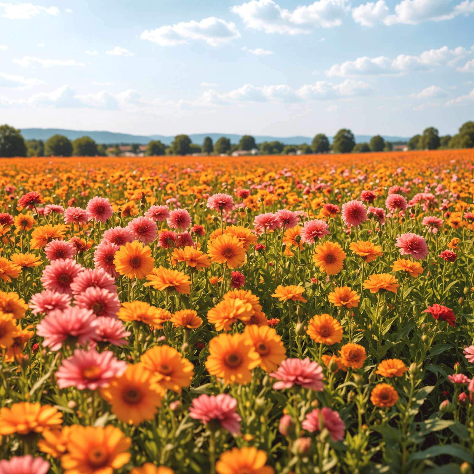 Hyperrealistic Flower Field in High Definition