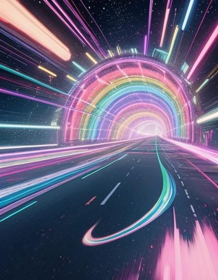 Galactic Racecar in Pixelated Kawaii Style