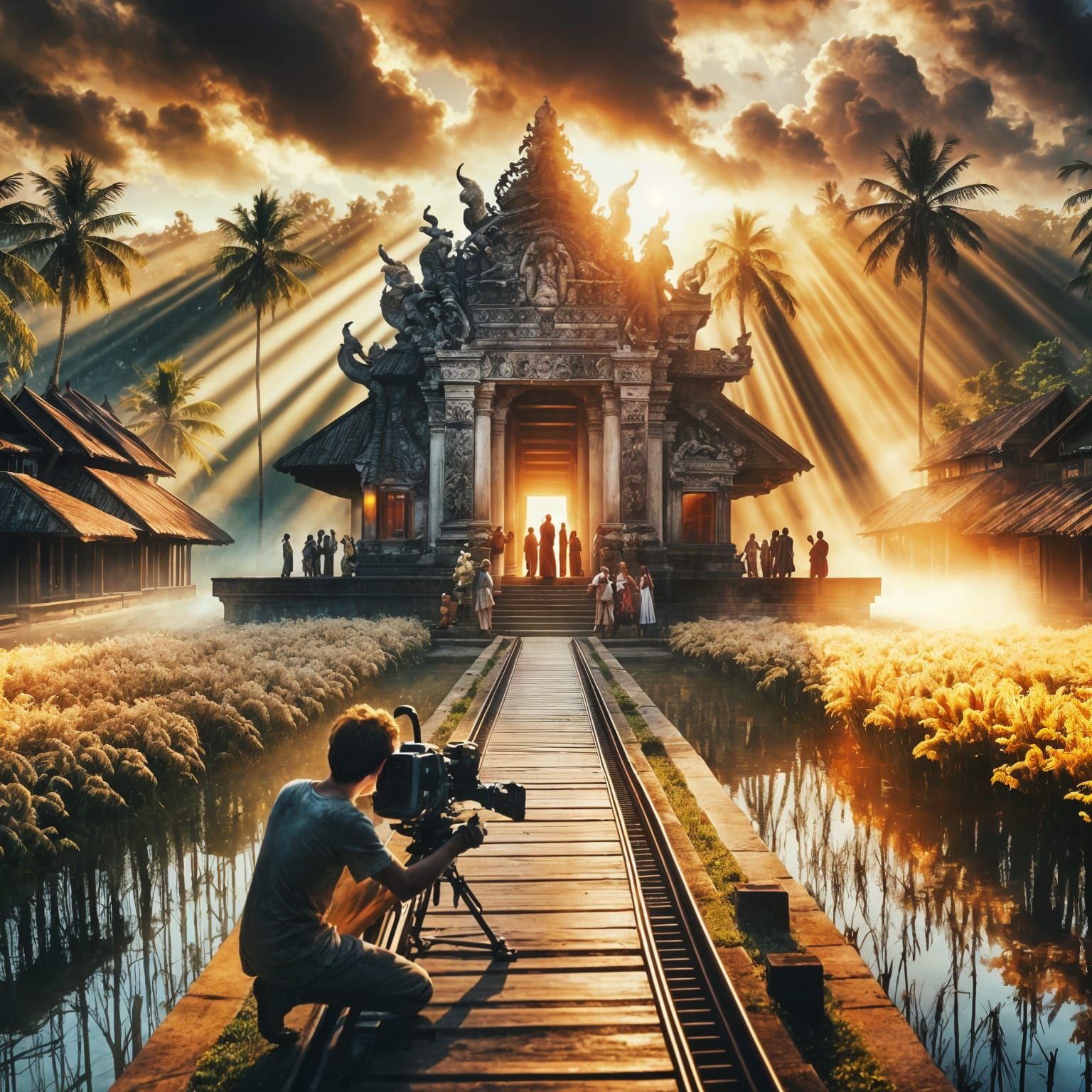 Cinematic Film Still: Divine Intelligence, Dramatic Lighting