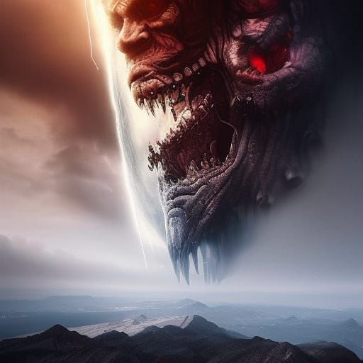 Epic Hellscape in a Digital Painting