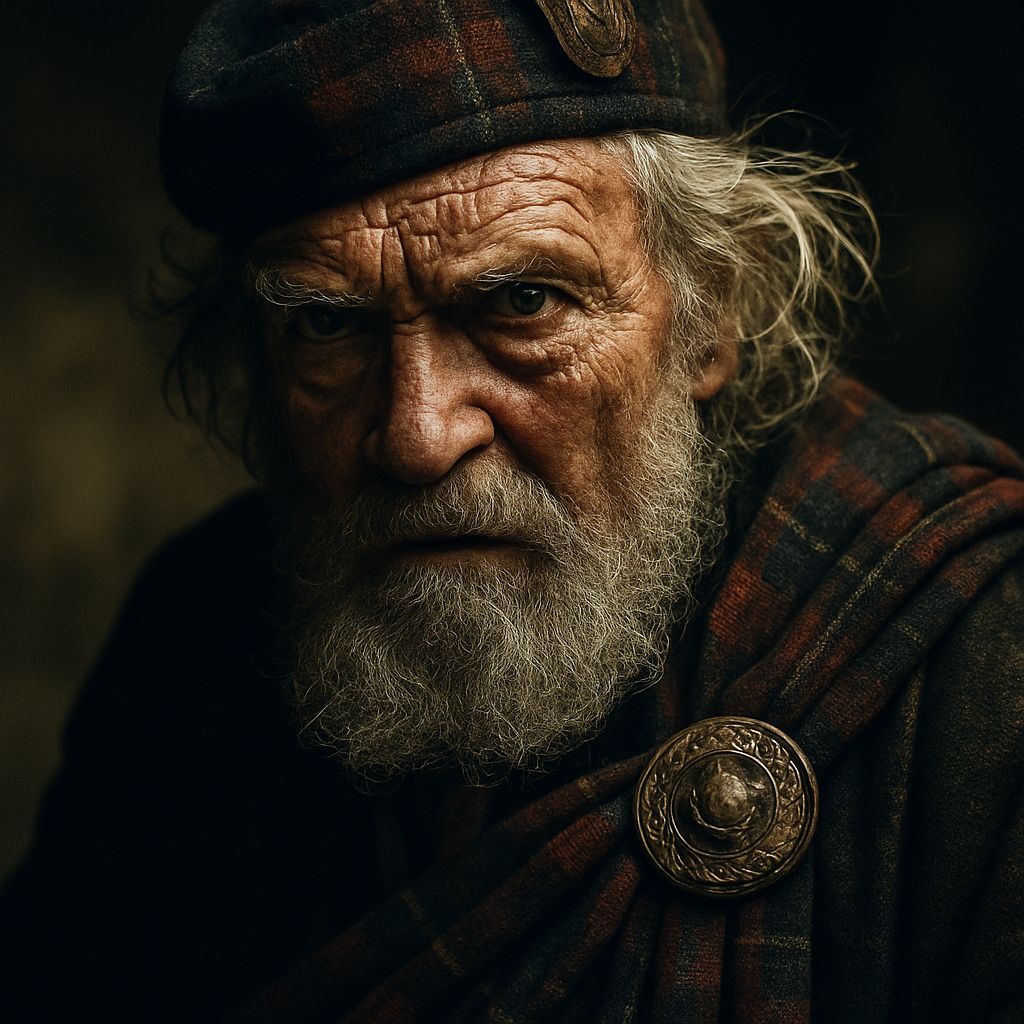 Elderly Highlander Faces Destiny in Dramatic Photo