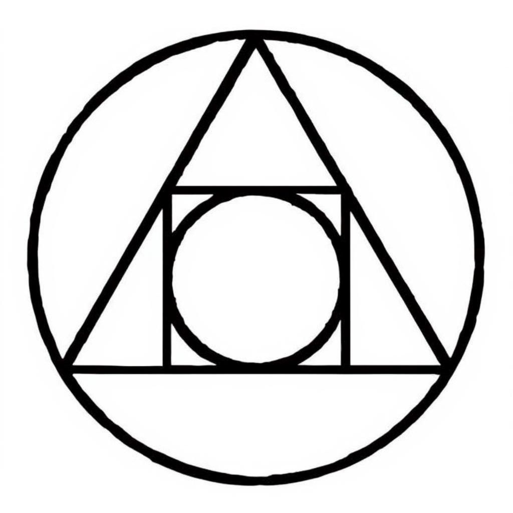 Geometric Rainbow: Circle, Triangle, Square, Diamond