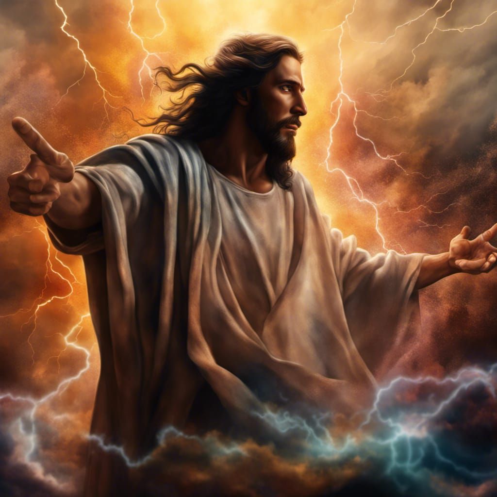 Jesus Christ: Hyperrealistic Light Power Portrait