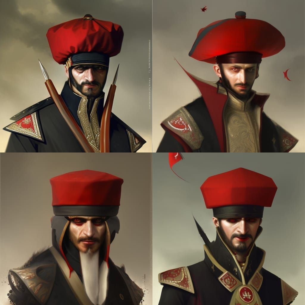 Dark fantasy Ottoman themed uniforms