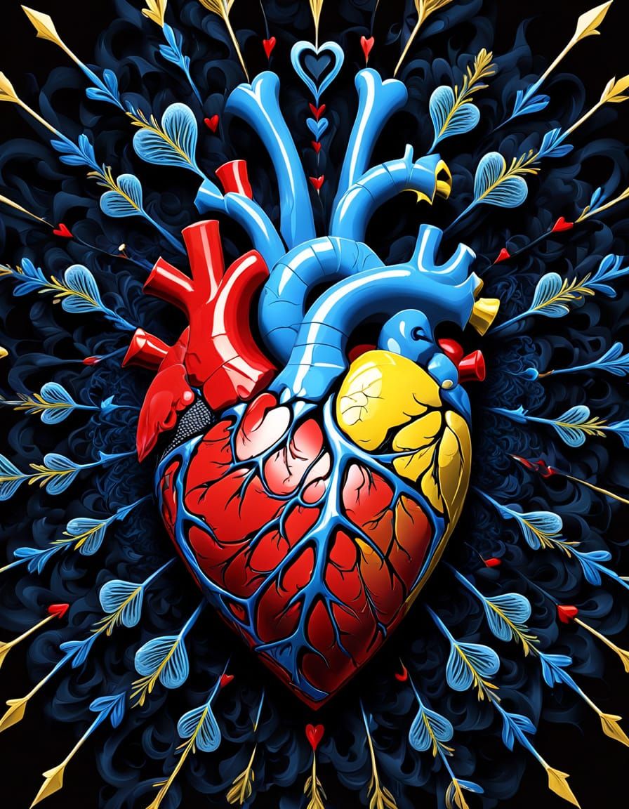 Fractals of Love and Anatomy in Vibrant Hues