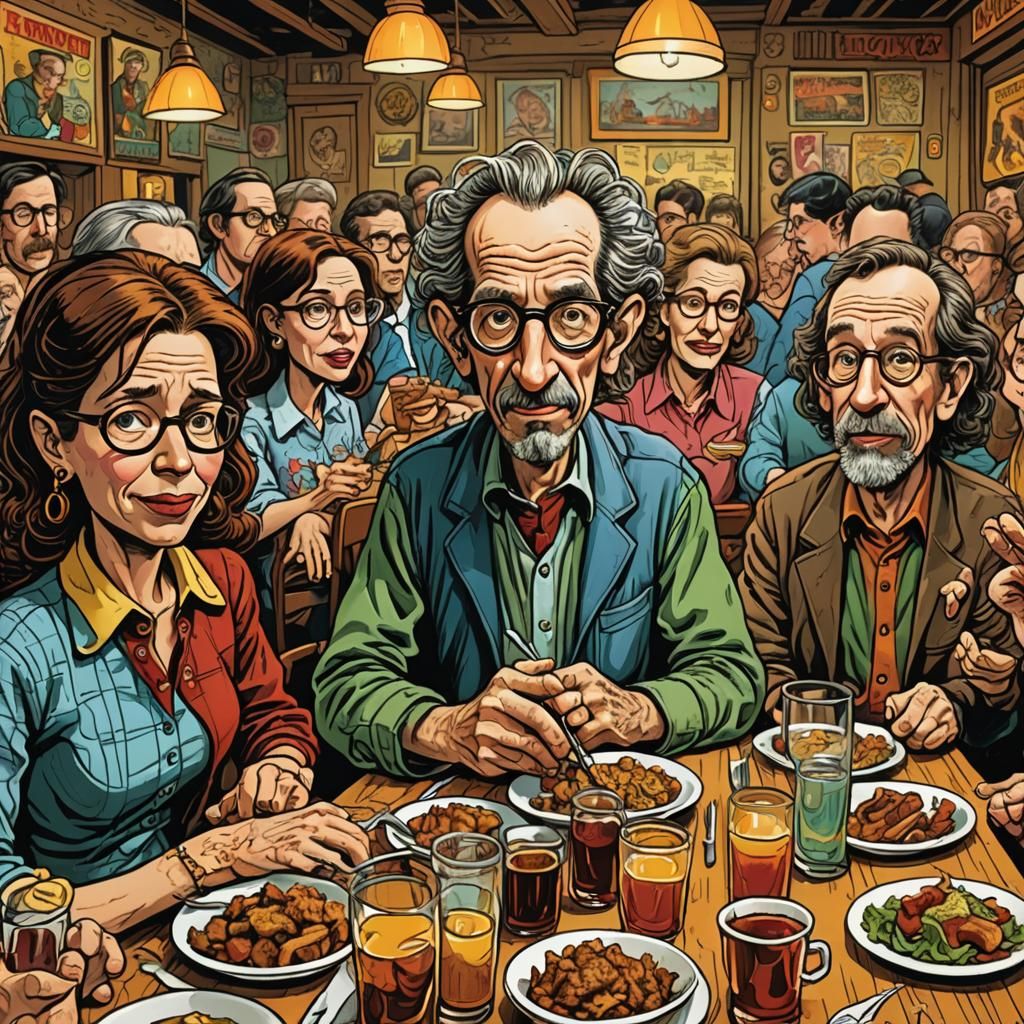 Grotesque Restaurant Luncheon in Crumb Style