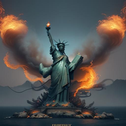 Liberty Ablaze on Playboy: Hyper-Realistic Concept Art