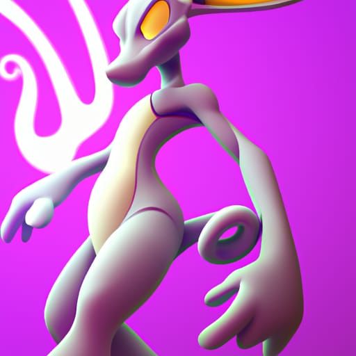 Mewtwo 3D Art: Pixar-Style Reimagining