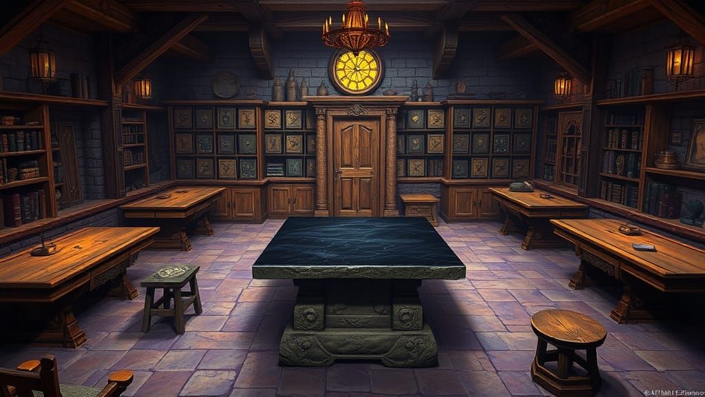 Dark Fantasy Laboratory in the Style of Larry Elmore