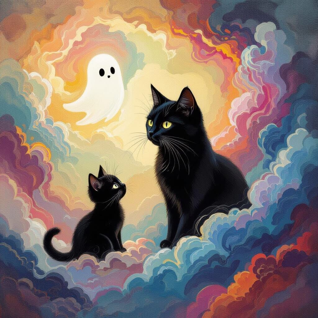 Black Cat and Ghost Create New World
