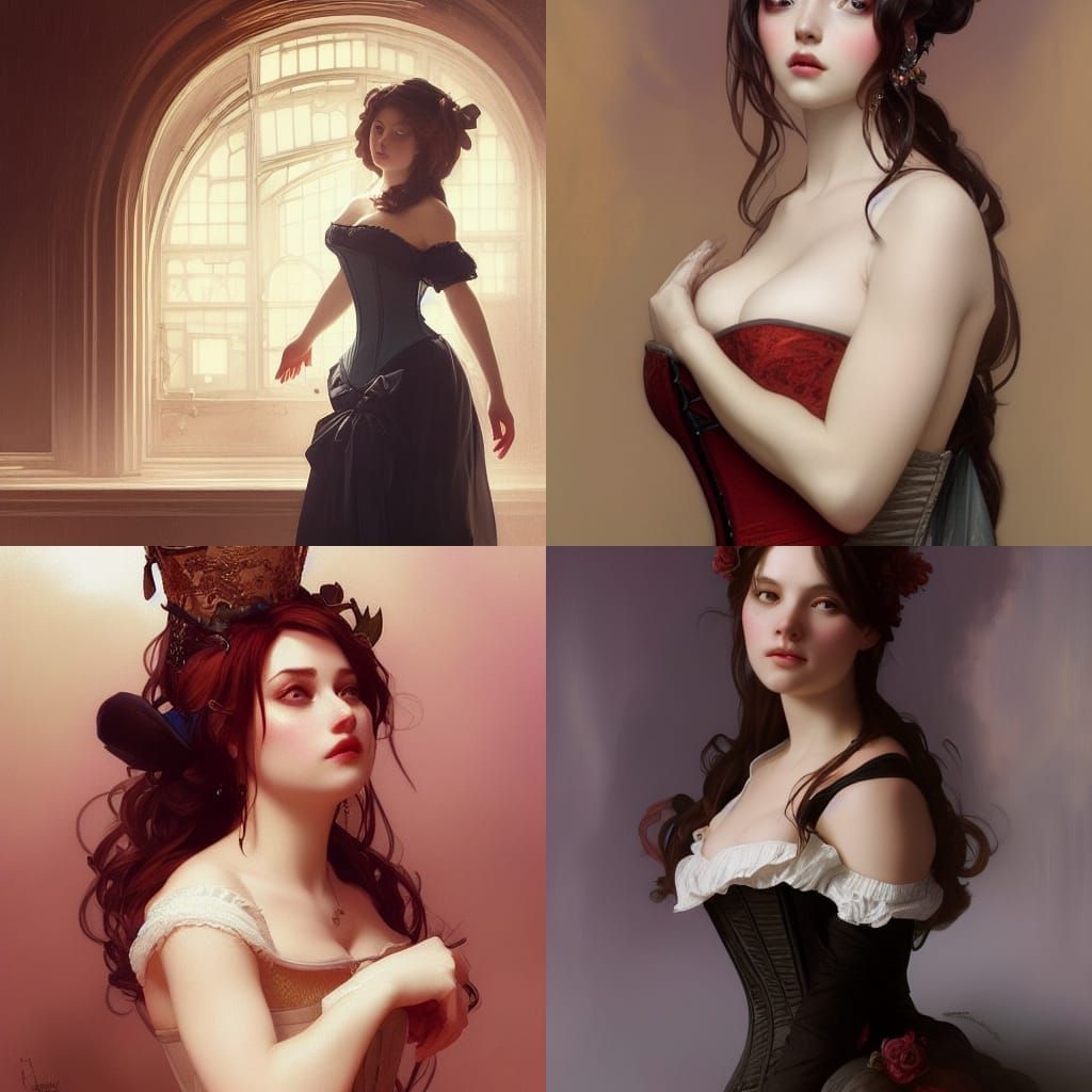 Renaissance Maid Portrait in Hyperdetailed Style