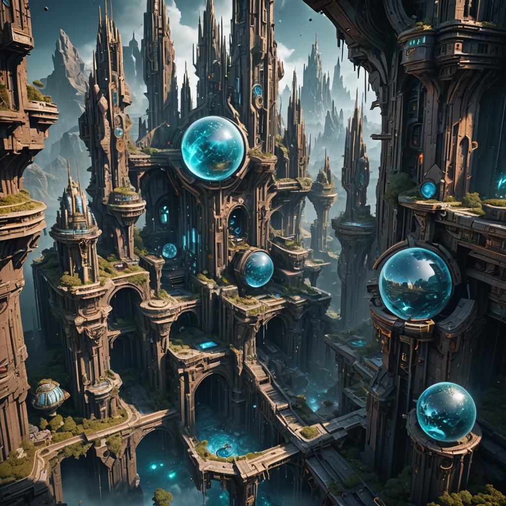 Fantastical Future Core Concept Art in Deep Color