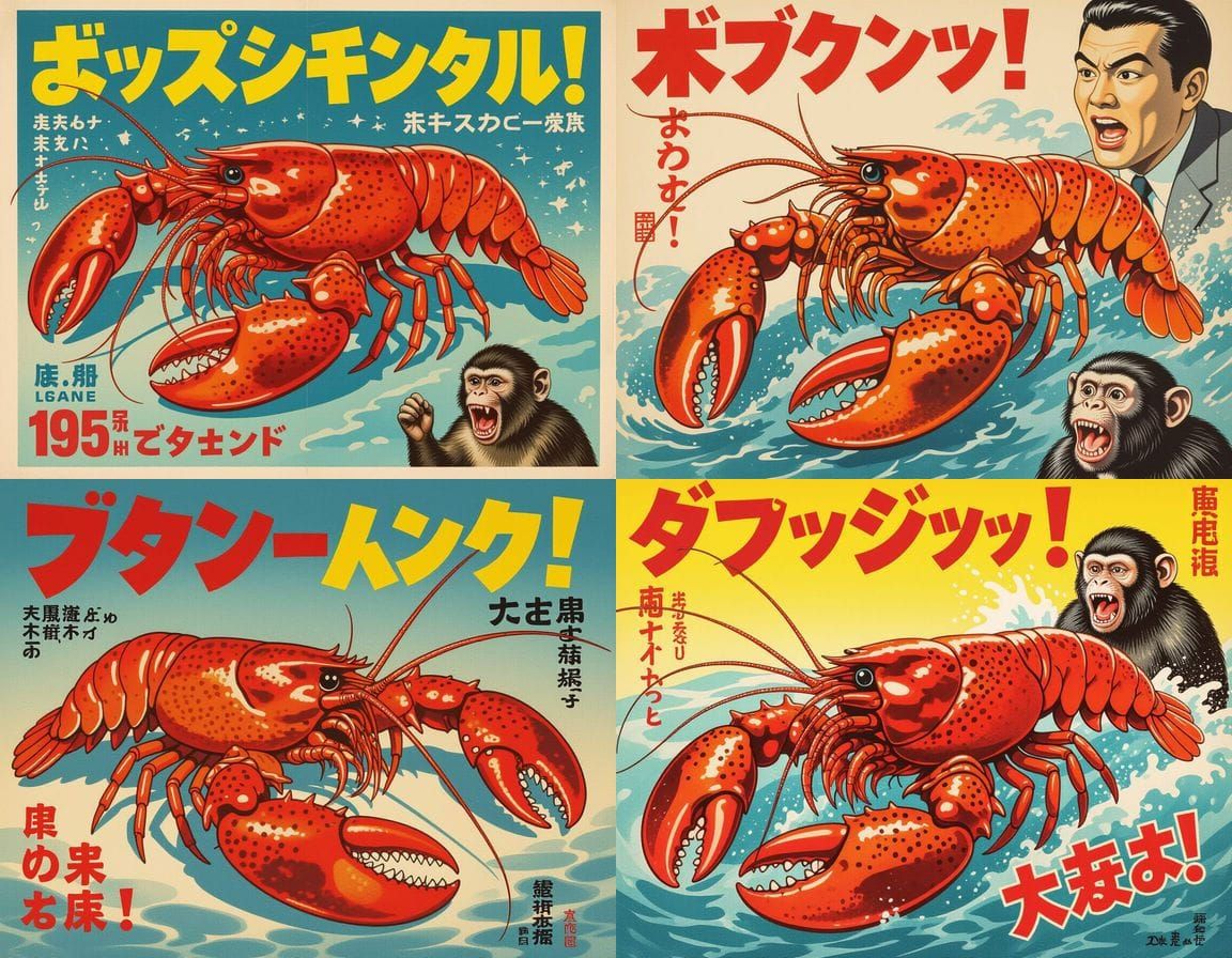 Bizarre Mutant Hybrid Creature in Kawaii 1950s Style