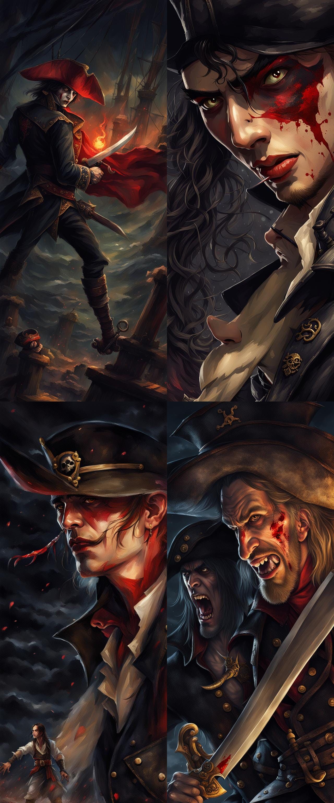Vampire Pirate Embraces Bloodlust in Battle