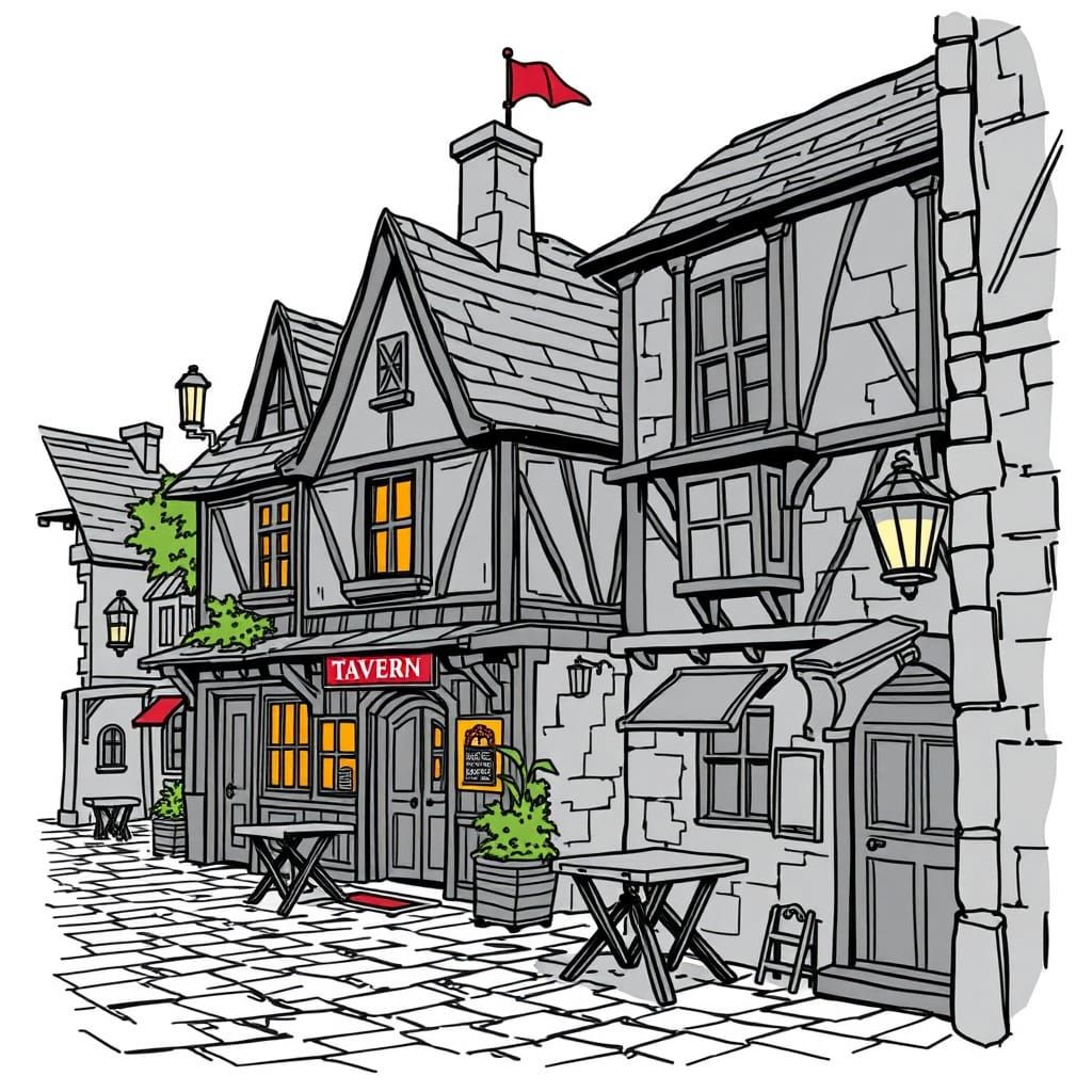 Fantasy Tavern and Alleyway for TTRPG Adventures