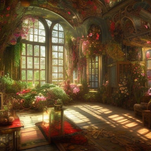 Rose Gazebo under Twinkling Starry Night, Photorealistic