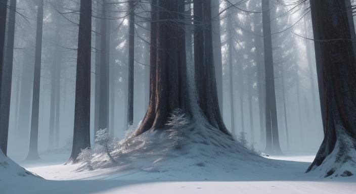 Mystical Forest Figure in Dreamlike Digital Painting