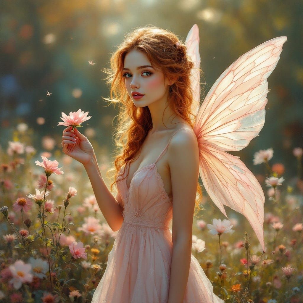 Ethereal Beauty Fairy in Chalk Pastels