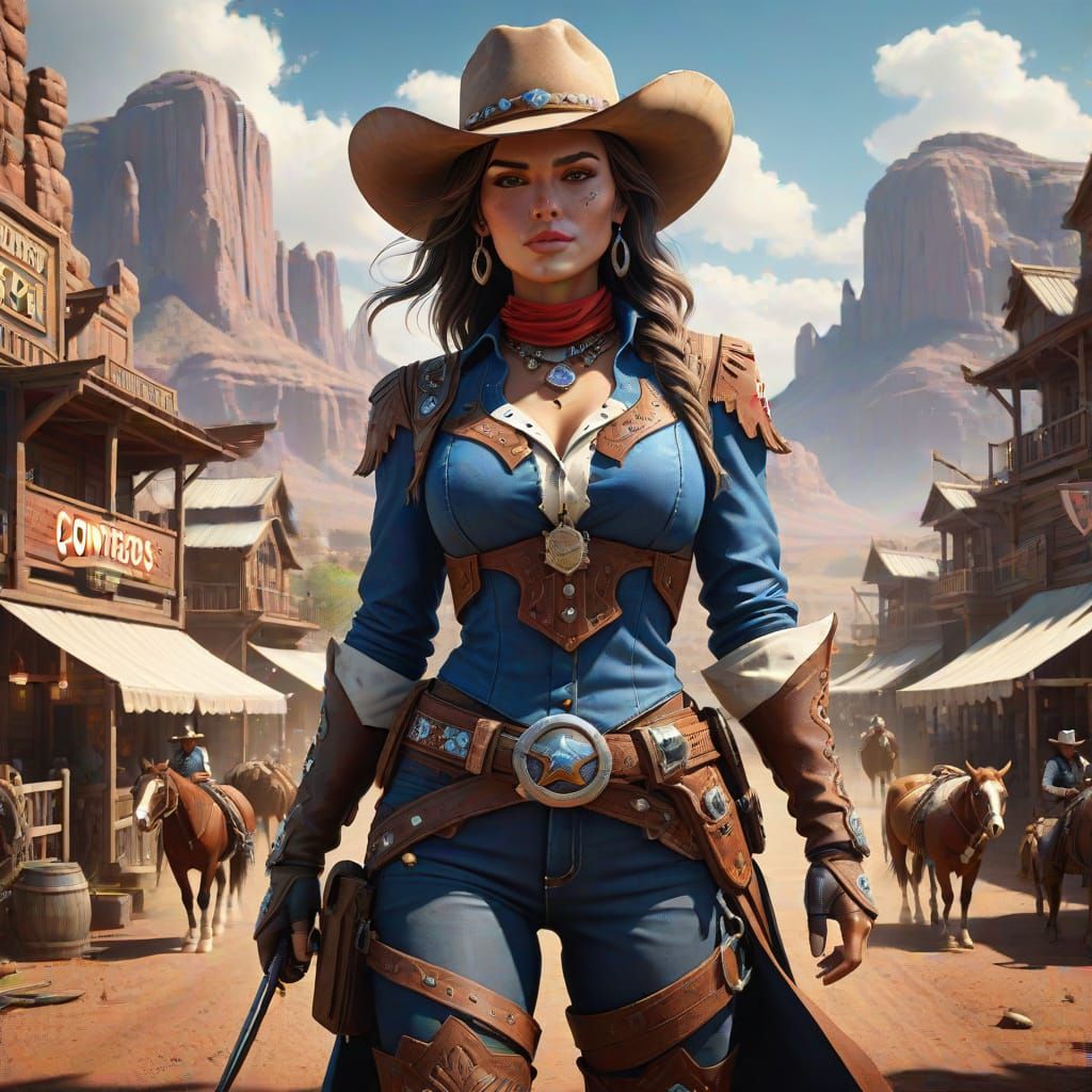 Cowboys and Cowgirls Day in Detailed Matte Painting