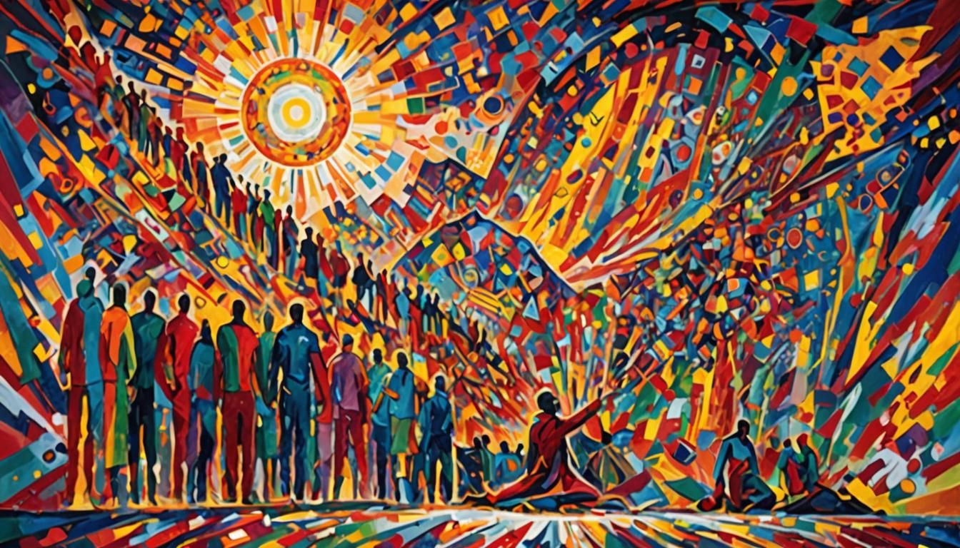 Abstract Expressionism: Figure in a Kaleidoscope of Colors