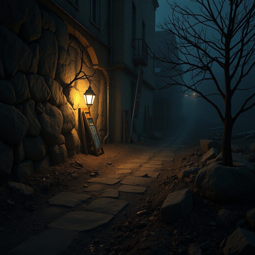 Twin Boys in Mystical Atmosphere, Wearing Brown Hats and Blu...